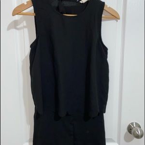 Scalloped Short Romper